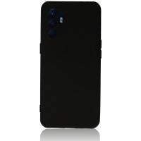 Newface Oppo Reno 6 Kılıf Nano içi Kadife Silikon - Siyah