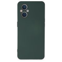 Newface Oppo Reno 7 Lite Kılıf Nano içi Kadife  Silikon - Koyu Yeşil