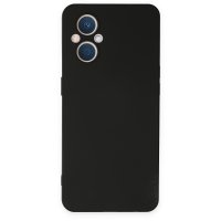 Newface Oppo Reno 7 Lite Kılıf Nano içi Kadife  Silikon - Siyah