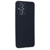 Newface Oppo Reno 8 Lite Kılıf Lansman Glass Kapak - Lacivert