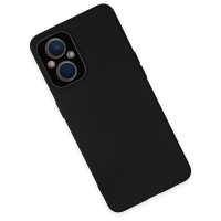 Newface Oppo Reno 8 Lite Kılıf Lansman Glass Kapak - Siyah