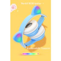 Newface P47M Kablosuz Kedi Kulaklık - Pembe