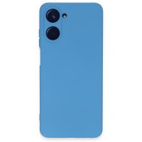 Newface Realme 10 4G Kılıf Nano içi Kadife Silikon - Mavi