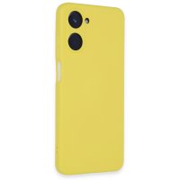 Newface Realme 10 4G Kılıf Nano içi Kadife Silikon - Sarı