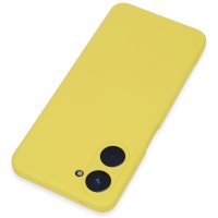 Newface Realme 10 4G Kılıf Nano içi Kadife Silikon - Sarı