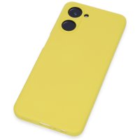Newface Realme 10 4G Kılıf Nano içi Kadife Silikon - Sarı