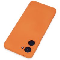 Newface Realme 10 4G Kılıf Nano içi Kadife Silikon - Turuncu