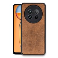 Newface Realme 12 5G Kılıf Aras Deri Kapak - Taba