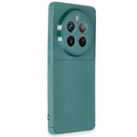 Newface Realme 12 Pro Plus Kılıf Auto Focus Karbon Kapak - Koyu Yeşil