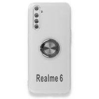 Newface Realme 6 Kılıf Gros Yüzüklü Silikon - Siyah