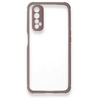 Newface Realme 7 Kılıf Miami Şeffaf Silikon - Açık Mor