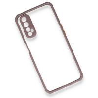 Newface Realme 7 Kılıf Miami Şeffaf Silikon - Açık Mor