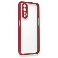 Newface Realme 7 Kılıf Miami Şeffaf Silikon - Fuşya
