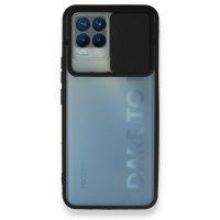 Newface Realme 8 Kılıf Palm Buzlu Kamera Sürgülü Silikon - Siyah