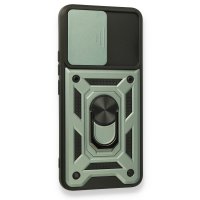 Newface Realme 8 Pro Kılıf Pars Lens Yüzüklü Silikon - Yeşil