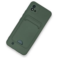 Newface Realme C11 2021 Kılıf Kelvin Kartvizitli Silikon - Koyu Yeşil