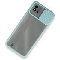 Newface Realme C11 2021 Kılıf Palm Buzlu Kamera Sürgülü Silikon - Turkuaz