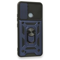 Newface Realme C11 2021 Kılıf Pars Lens Yüzüklü Silikon - Lacivert