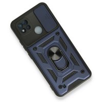 Newface Realme C11 2021 Kılıf Pars Lens Yüzüklü Silikon - Lacivert