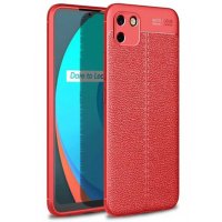 Newface Realme C11 Kılıf Auto Focus Kapak - Kırmızı