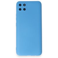 Newface Realme C11 Kılıf Nano içi Kadife Silikon - Mavi