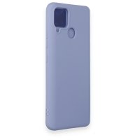 Newface Realme C15 Kılıf Nano içi Kadife Silikon - Lila