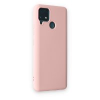 Newface Realme C15 Kılıf Nano içi Kadife Silikon - Pudra