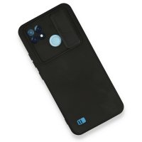 Newface Realme C21 Kılıf Color Lens Silikon - Siyah