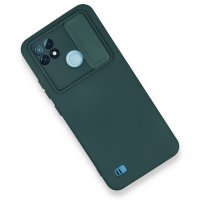 Newface Realme C21 Kılıf Color Lens Silikon - Yeşil
