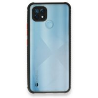 Newface Realme C21 Kılıf Miami Şeffaf Silikon  - Siyah