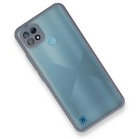 Newface Realme C21 Kılıf Montreal Silikon Kapak - Gri