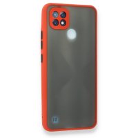 Newface Realme C21 Kılıf Montreal Silikon Kapak - Kırmızı