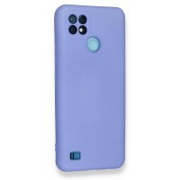 Newface Realme C21 Kılıf Nano içi Kadife  Silikon - Lila