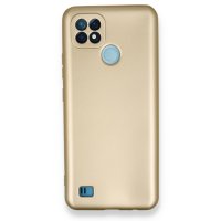 Newface Realme C21 Kılıf First Silikon - Gold