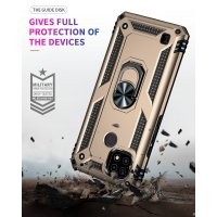 Newface Realme C21 Kılıf Sofya Yüzüklü Silikon Kapak - Gold