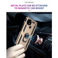 Newface Realme C21 Kılıf Sofya Yüzüklü Silikon Kapak - Gold