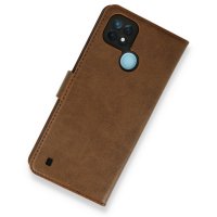 Newface Realme C21 Kılıf Trend S Plus Kapaklı Kılıf - Taba