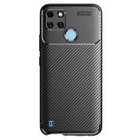Newface Realme C21Y Kılıf Auto Focus Karbon Kapak - Siyah