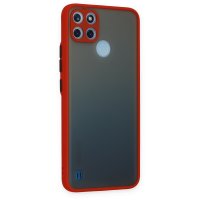 Newface Realme C21Y Kılıf Montreal Silikon Kapak - Kırmızı