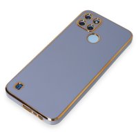 Newface Realme C21Y Kılıf Volet Silikon - Mavi