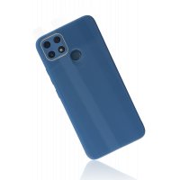 Newface Realme C25 Kılıf Glass Kapak - Mavi