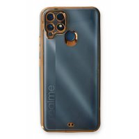 Newface Realme C25s Kılıf Liva Lens Silikon - Yeşil