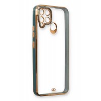 Newface Realme C25s Kılıf Liva Lens Silikon - Yeşil