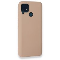 Newface Realme C25s Kılıf Nano içi Kadife  Silikon - Pudra