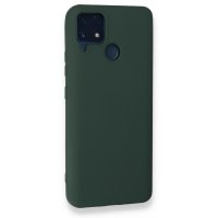 Newface Realme C25s Kılıf Nano içi Kadife Silikon - Koyu Yeşil