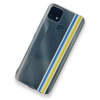 Newface Realme C25 Kılıf Prime Silikon - Mavi-Sarı