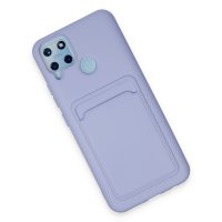 Newface Realme C25s Kılıf Kelvin Kartvizitli Silikon - Lila