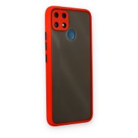Newface Realme C25s Kılıf Montreal Silikon Kapak - Kırmızı