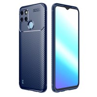 Newface Realme C25Y Kılıf Focus Karbon Silikon - Lacivert