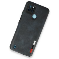 Newface Realme C25Y Kılıf Loop Deri Silikon - Lacivert
